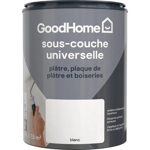 Sous-couche universelle plâtre plaque de plâtre et boiseries blanc GoodHome 0,75L