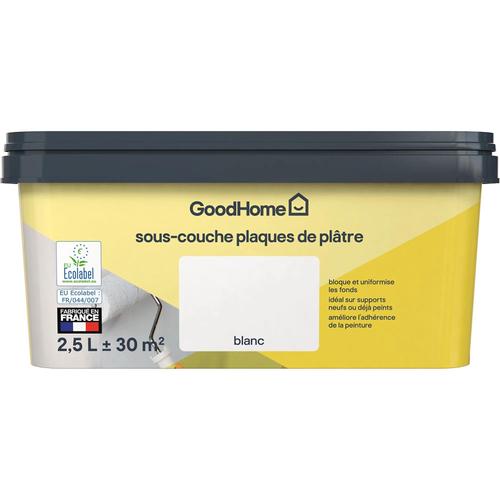 Sous-couche plaques de plâtre blanc GoodHome 2,5L