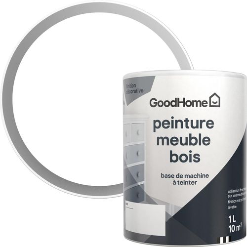 Peinture meubles bois GoodHome mat poudré base B 1L