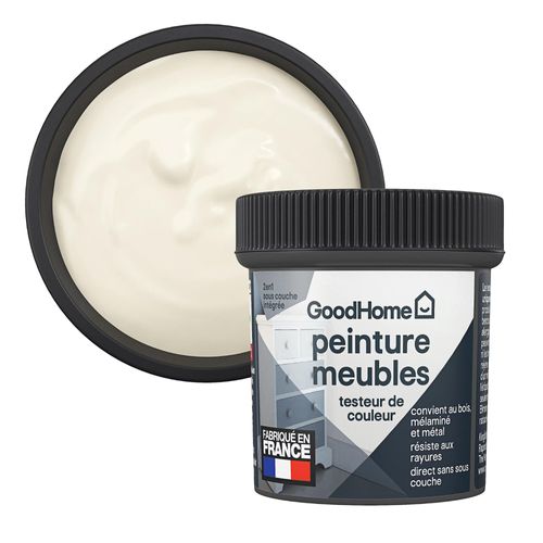 Testeur de peinture pour meubles bois, mélaminé et métal GoodHome mat crème Toronto 80ml