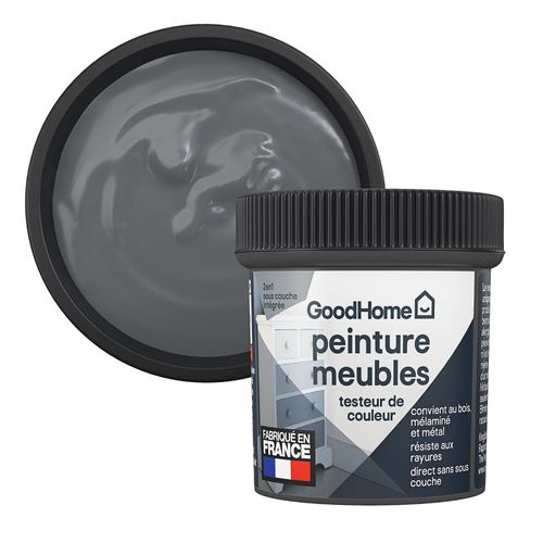 Testeur de peinture pour meubles bois, mélaminé et métal GoodHome satin gris Meridien 80ml