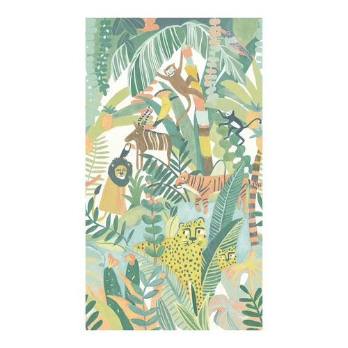 Papier peint panoramique intissé GoodHome Viridian jungle L.280 x l.159 cm