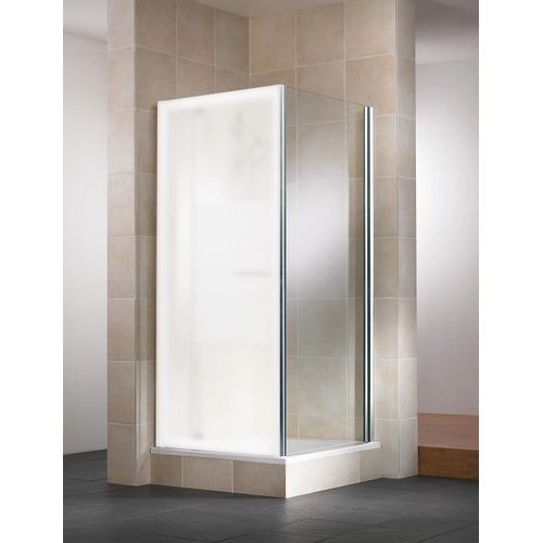 Paroi de douche fixe latérale l.90 x 185 cm, profilés alu chrome, Schulte Impériale