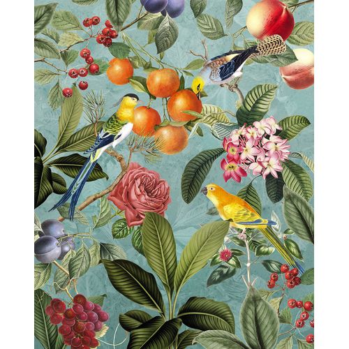 Papier peint panoramique Komar Birds and Berries L.2 m x l.250 cm