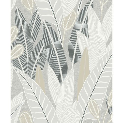 Papier peint vinyle expansé intissé Grandeco Savannah gris