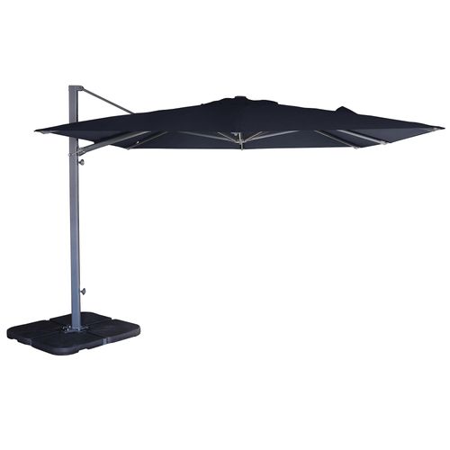 Parasol Déporté Anti-Vent L.3 X L.3 M Belveo Gris Anthracite