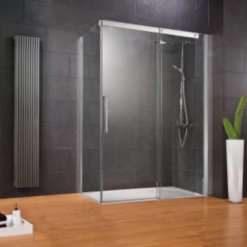 Porte de douche coulis. droite + paroi fixe 160x90 cm, Schulte Manhattan