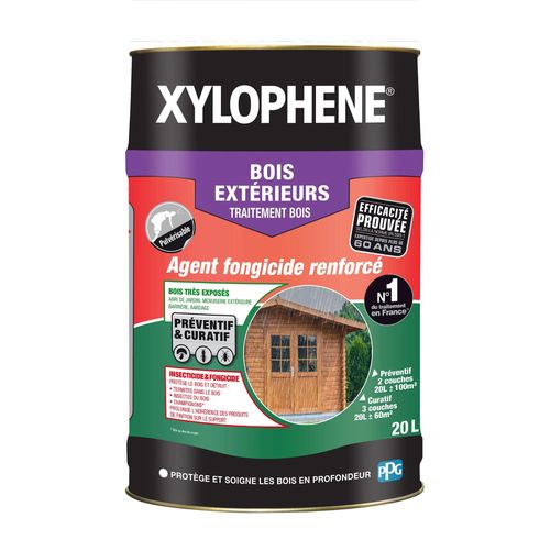 Traitement bois agent fongicide renforcé extérieur Xylophène 20L