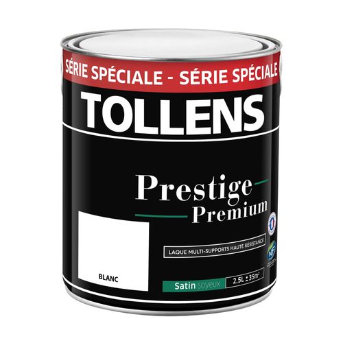 Laque boiseries, meubles et radiateurs Tollens aspect satin blanc 2,5L série spéciale