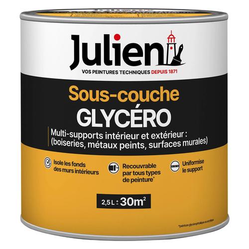 Sous couche glycéro intérieur extérieur Dulux Valentine blanc mat 2,5L