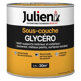 Peinture sous-couche Glycéro - Blanc - Mat - 2,5L JULIEN