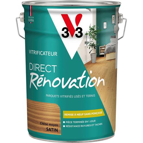 Vitrificateur direct rénovation V33 satin chêne moyen 5L