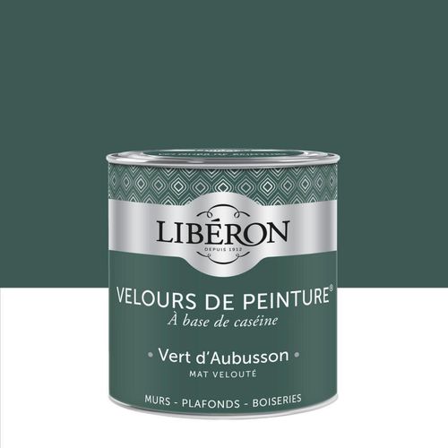 Peinture multisupport murs, plafonds et boiseries Velours de peinture vert d'aubusson Libéron 0,5L