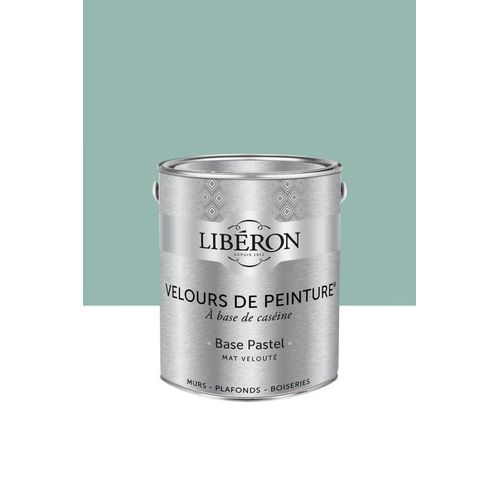 Peinture multisupport murs, plafonds et boiseries Velours de peinture vert oxydé Libéron 2,5L