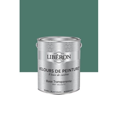 Peinture multisupport murs, plafonds et boiseries Velours de peinture vert feuille d'acanthe Libéron 2,5L