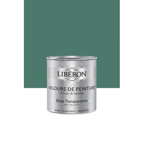 Peinture multisupport murs, plafonds et boiseries Velours de peinture vert feuille d'acanthe Libéron 0,5L