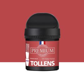 Peinture Tollens premium murs, boiseries et radiateurs rouge amour velours 50ml