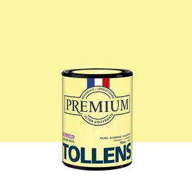 Peinture Tollens premium murs, boiseries et radiateurs jaune pastel velours 750ml