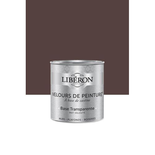 Peinture multisupport murs, plafonds et boiseries Velours de peinture marron palissandre Libéron 0,5L