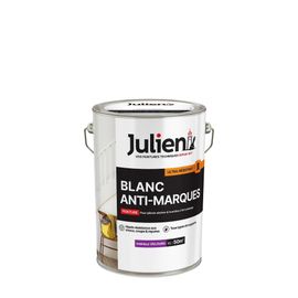 Peinture anti-marques ultra résistant murs et boiseries Julien velours blanc mat 5L