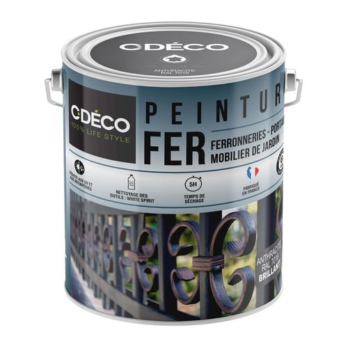 Peinture extérieure fer C-Deco brillant anthracite 2,5L