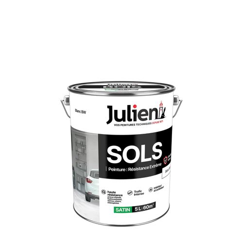 Peinture sols résistance extrême Julien blanc satin 5L