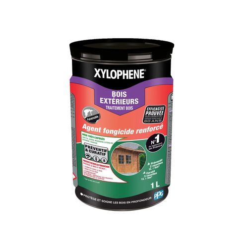 Traitement bois agent fongicide renforcé extérieur Xylophène 1L