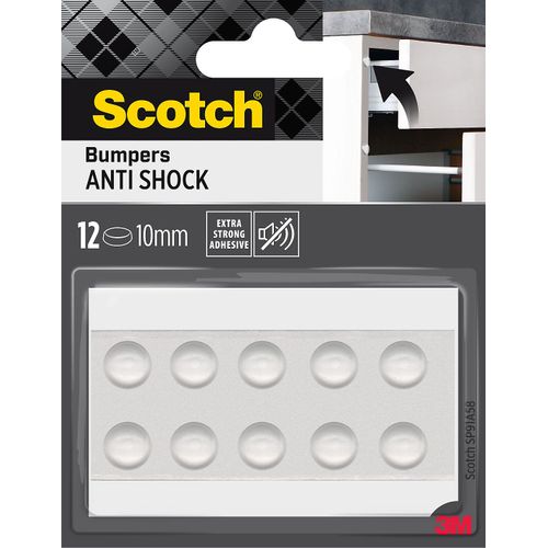 Patin bumper antichoc rond transparent Scotch ø10 mm, lot de 12