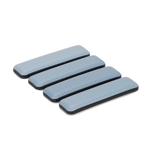 Patin auto-adhésifs Diall 70 x 19 mm x 4, blanc + gris/bleu