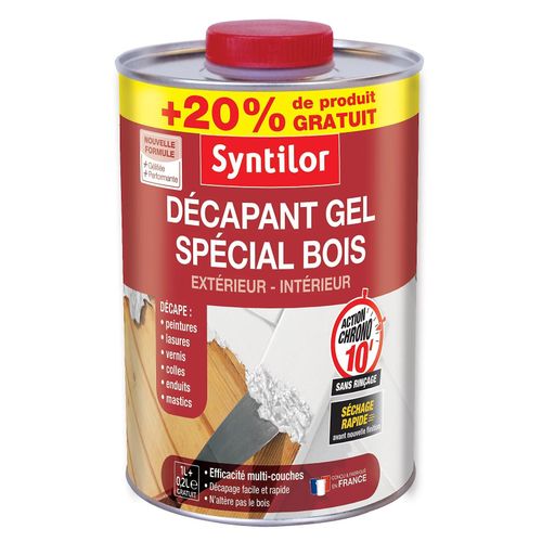 Décapant gel spécial bois Syntilor 1L + 20% gratuit