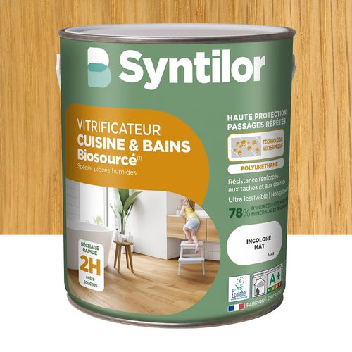 Vitrificateur cuisine et bains Biosourcé Syntilor incolore mat 2,5L