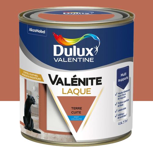 Laque acrylique Valénite Dulux Valentine bronze terre cuite mat velouté 500ml