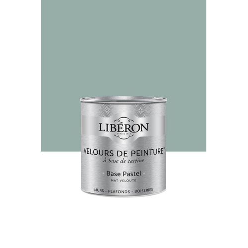Peinture multisupport murs, plafonds et boiseries Velours de peinture vert rocaille Libéron 0,5L