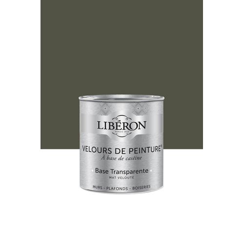 Peinture multisupport murs, plafonds et boiseries Velours de peinture vert kaki barda Libéron 0,5L