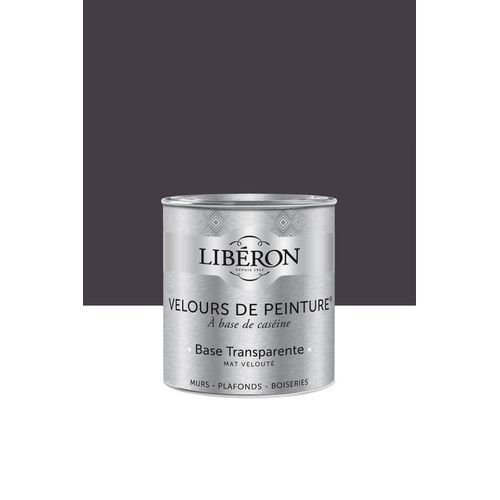 Peinture multisupport murs, plafonds et boiseries Velours de peinture noir vitelote noire Libéron 0,5L
