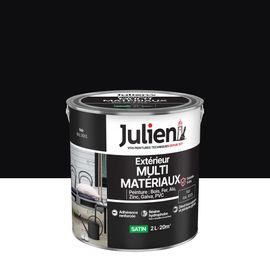 Peinture extérieure multi-matériaux Julien noir satin 2L