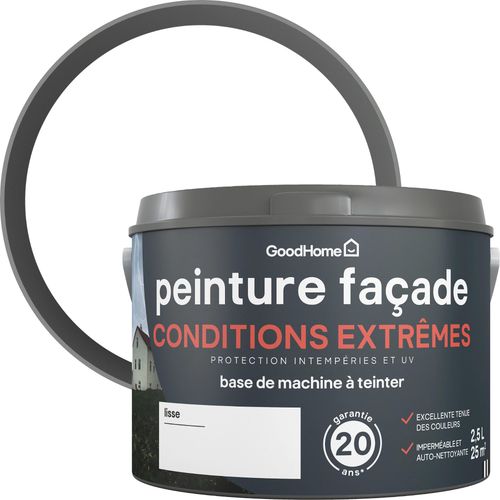 Peinture peinture façade conditions extrêmes GoodHome mat lisse base C 2,5L
