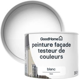 Testeur Peinture extérieure façade GoodHome blanc pur mat 350ml