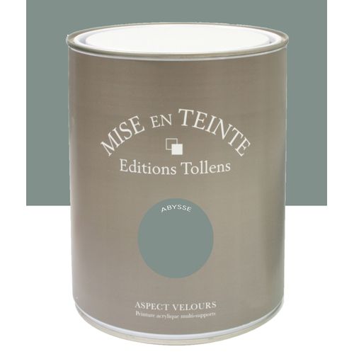 Peinture Tollens Mise en teinte murs, meubles et boiseries bleu abysse 1L