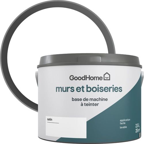 Peinture murs, boiseries intérieur GoodHome satin base A 2,5L