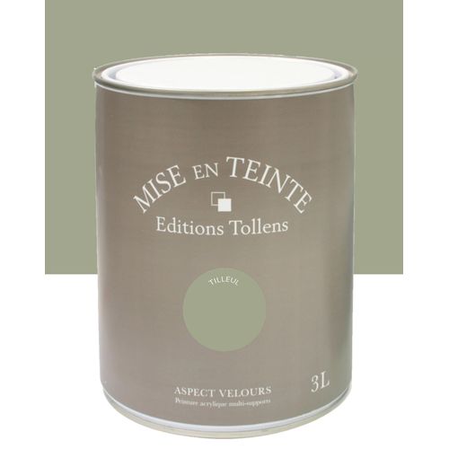 Peinture Tollens Mise en teinte murs, meubles et boiseries vert tilleul 3L