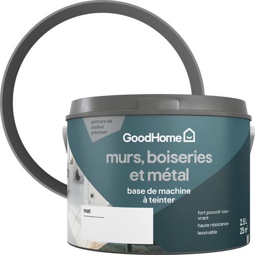 Peinture murs, boiseries et métal intérieur GoodHome mat base C 2,5L