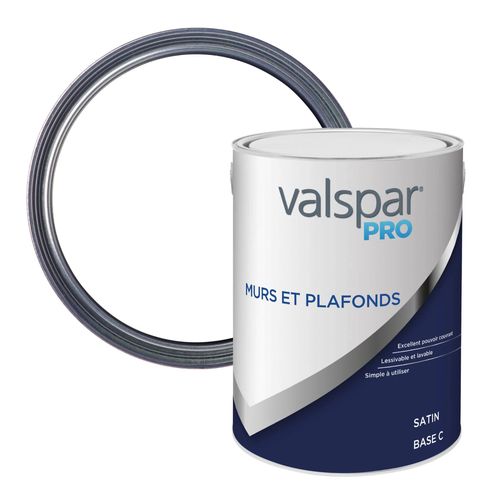 Peinture murs et plafonds Valspar Pro satin base C 5L
