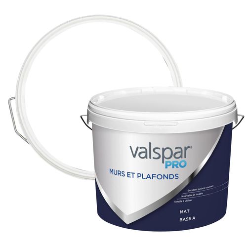 Peinture murs et plafonds Valspar Pro mat base A 10L