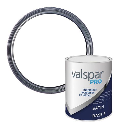 Peinture boiseries et métal intérieur Valspar Pro satin base B 1L