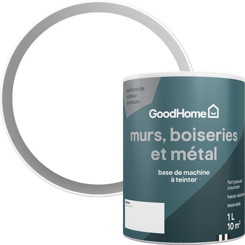 Peinture murs, boiseries et métal intérieur GoodHome Velours base B 1L