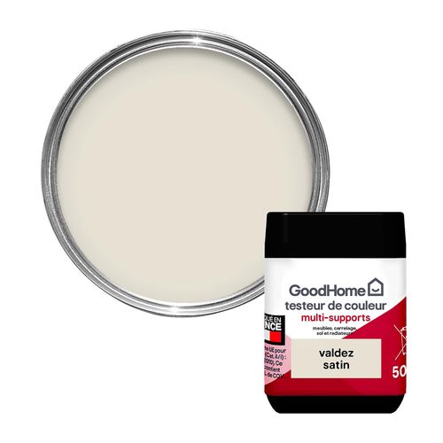 Peinture de rénovation GoodHome multi-supports satin crème Valdez 70ml