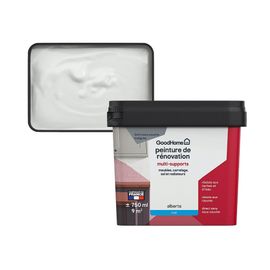 Peinture de rénovation GoodHome multi-supports mat blanc Alberta 750ml