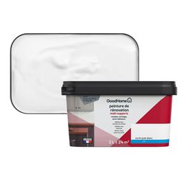 Peinture de rénovation GoodHome multi-supports mat blanc blanc North Pole 2L