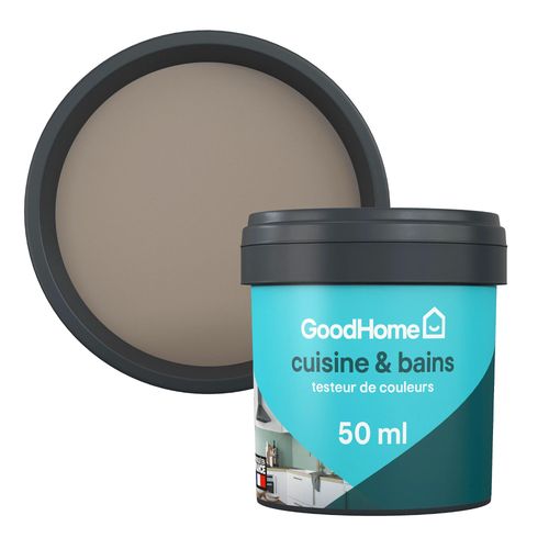 Peinture cuisine et salle de bains GoodHome beige Caracas satin 50ml